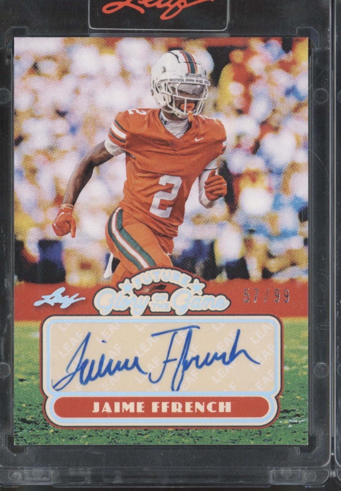 2025 Leaf Future Glory Of The Game Silver Jaime Ffrench Auto RC Rookie 57/99