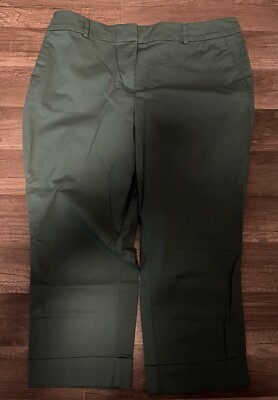 Ann Taylor Factory Petite  Capris Green Size  14P NWOT