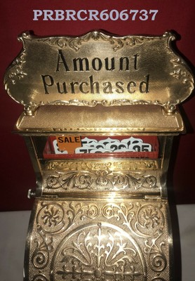 STUNNING VERY RARE Old Mdl 12 Fine Scroll Nat'l Brass Candy Store Cash Register