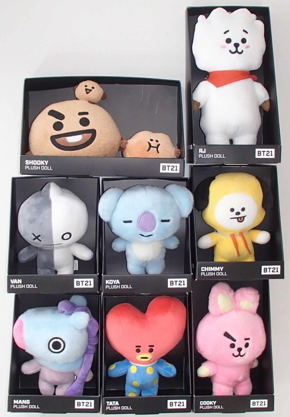 Official BT21 BTS Line Boxed KPOP Merch Standing Plush 6-10