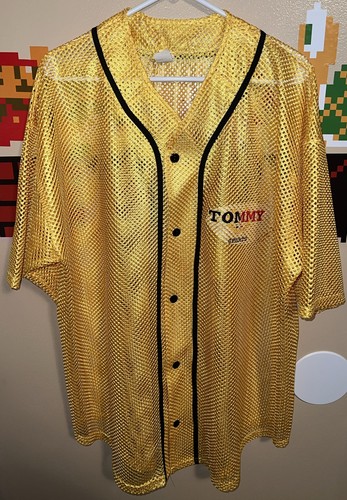 Vintage Y2K 90s Tommy Hilfiger “TOMMY Sport” Yellow Fishnet