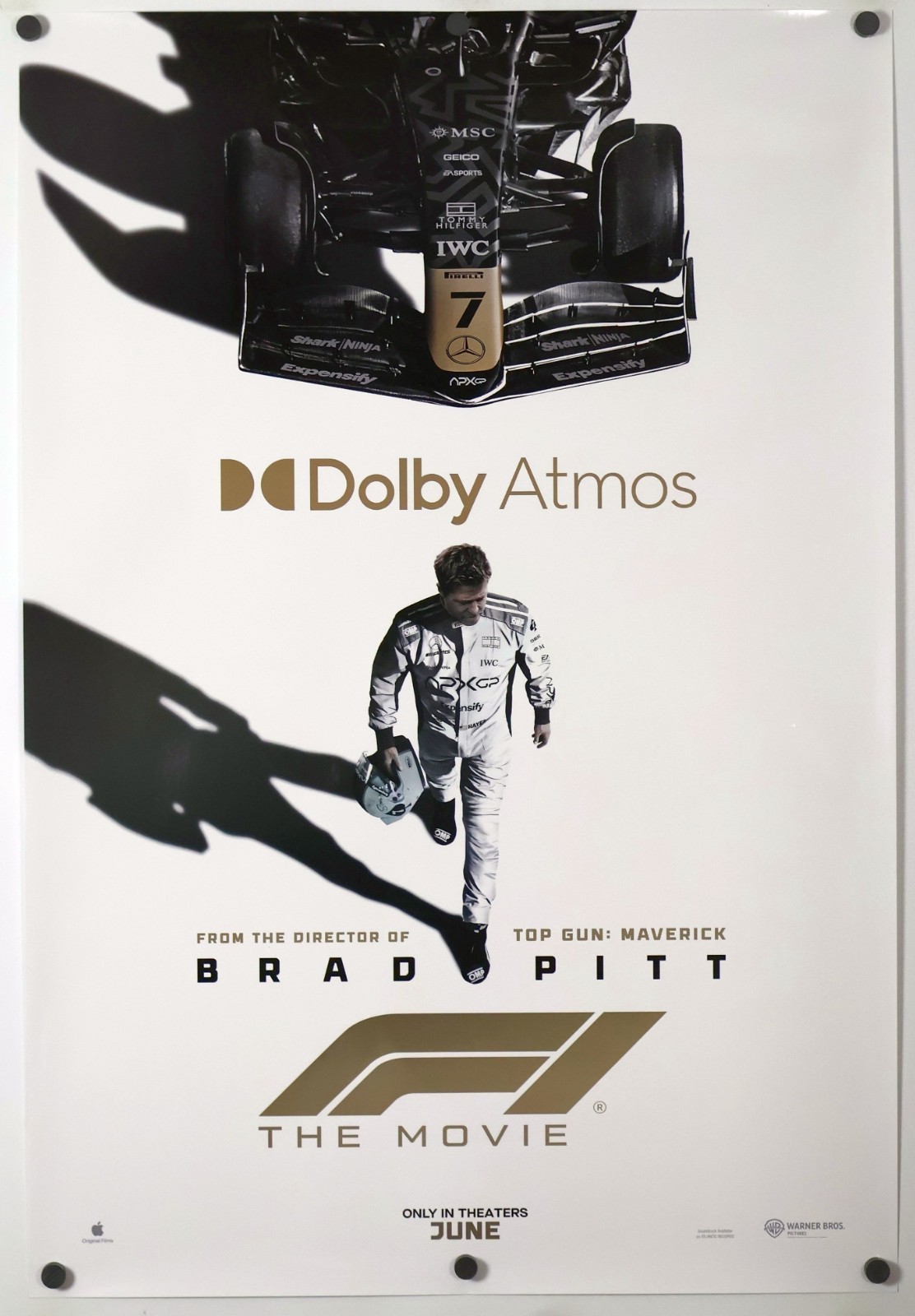 F1 映画　ポスター　リバーシブル F1 Formula One - original DS movie poster 27x40 D/S INTL