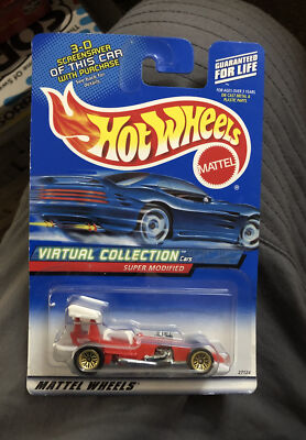 1999 Hot Wheels   #158  Virtual Collection Super Modified Red ~ Mint NOS  