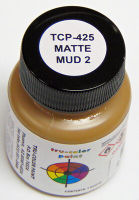 MATTE MUD 2 TRU-COLOR AIR BRUSH READY PAINT N HO O On30 Model Railroad TCP4252