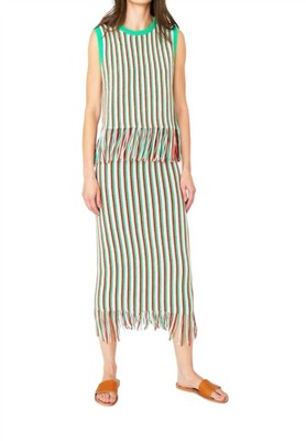 Pre-owned Kule Valentina Skirt In Green Poppy - Size Xs