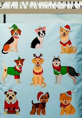 1-1000 10x13 ( Festive Pups ) Boutique Designer  Poly Mailer Bags Fast Shipping