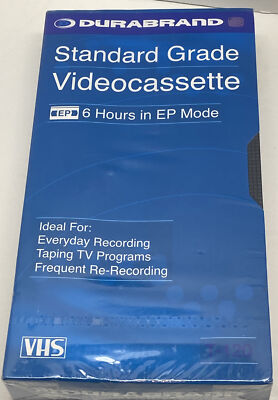  DURABRAND 6 Hours EP Mode T120 Standard Blank VHS Tapes~FACTORY SEALED