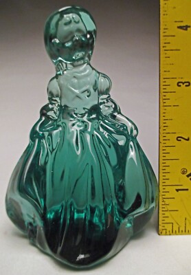 VTG HCA Heisey Special Order by Mosser Teal Glass 1999 Dinky Do Doulton Girl