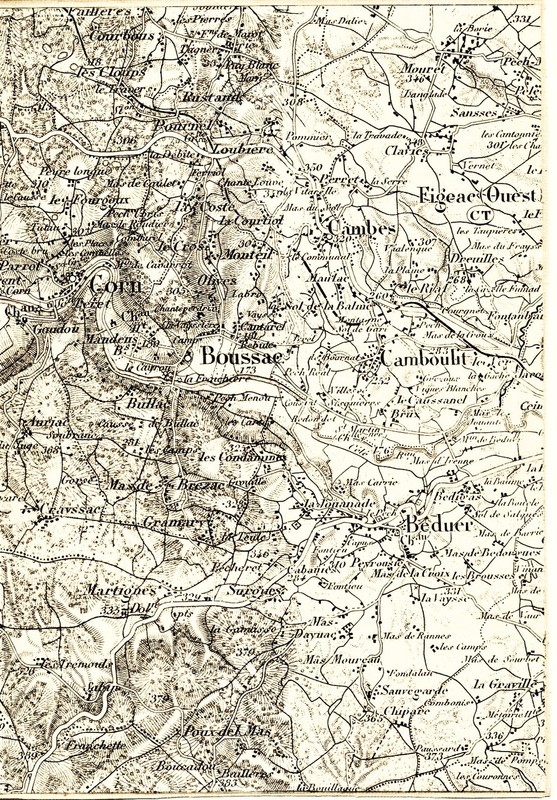 BÃ©Duer Corn Cambes 1941 1952 Carte /Lin Orig. Boussac Camboulit Brezac Bullac