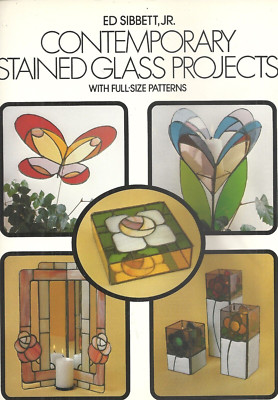 CONTEMPORARY STAINED GLASS PROJECTS W/FULL-SIZE PATTERNS BOOK  1978