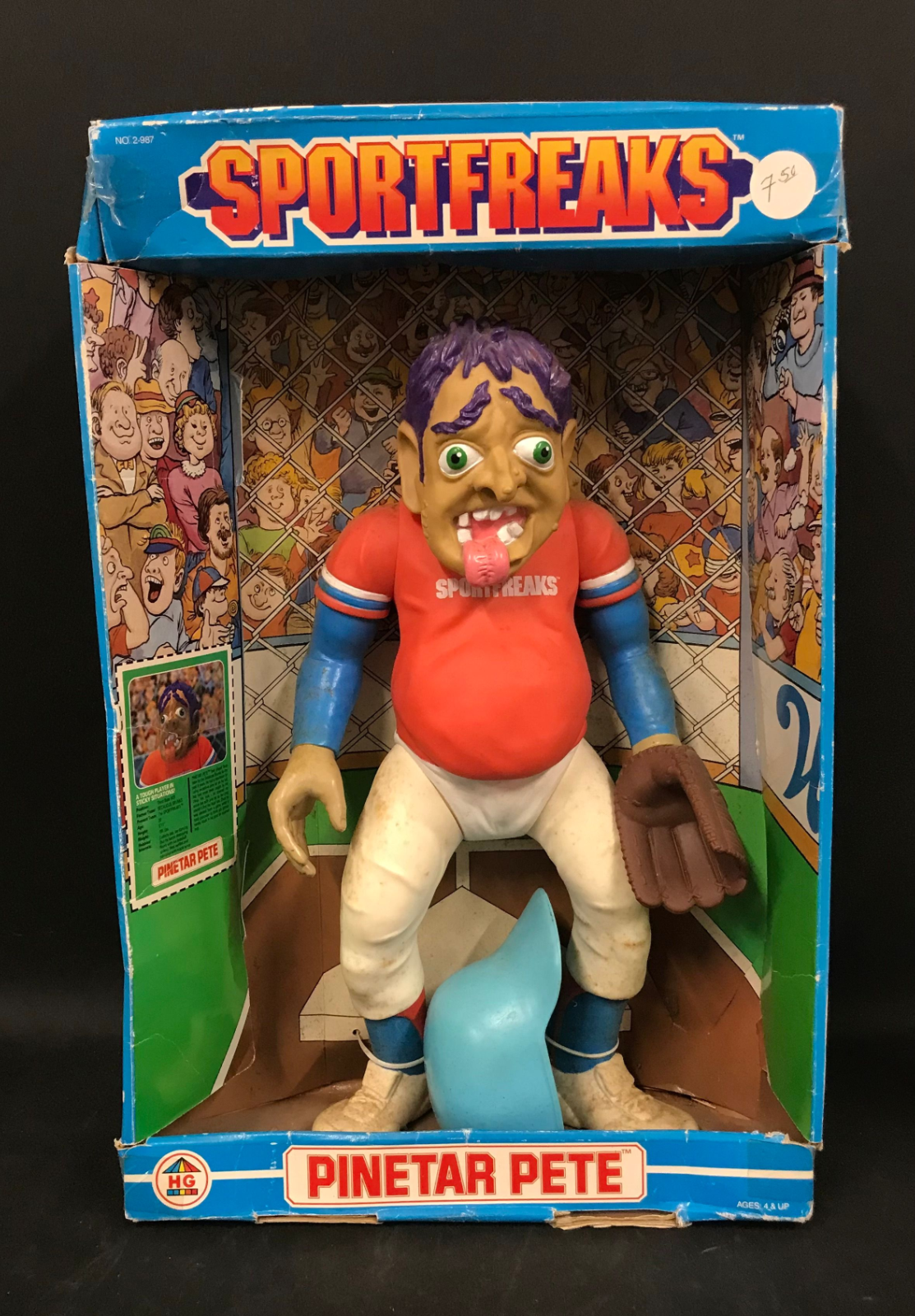 Vintage 1986 HG Toys Sportfreaks Pinetar Pete Action Figure