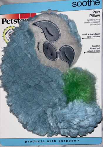 Petstages Purr Pillow Snoozin' Sloth Soothing Plush Cat Toy