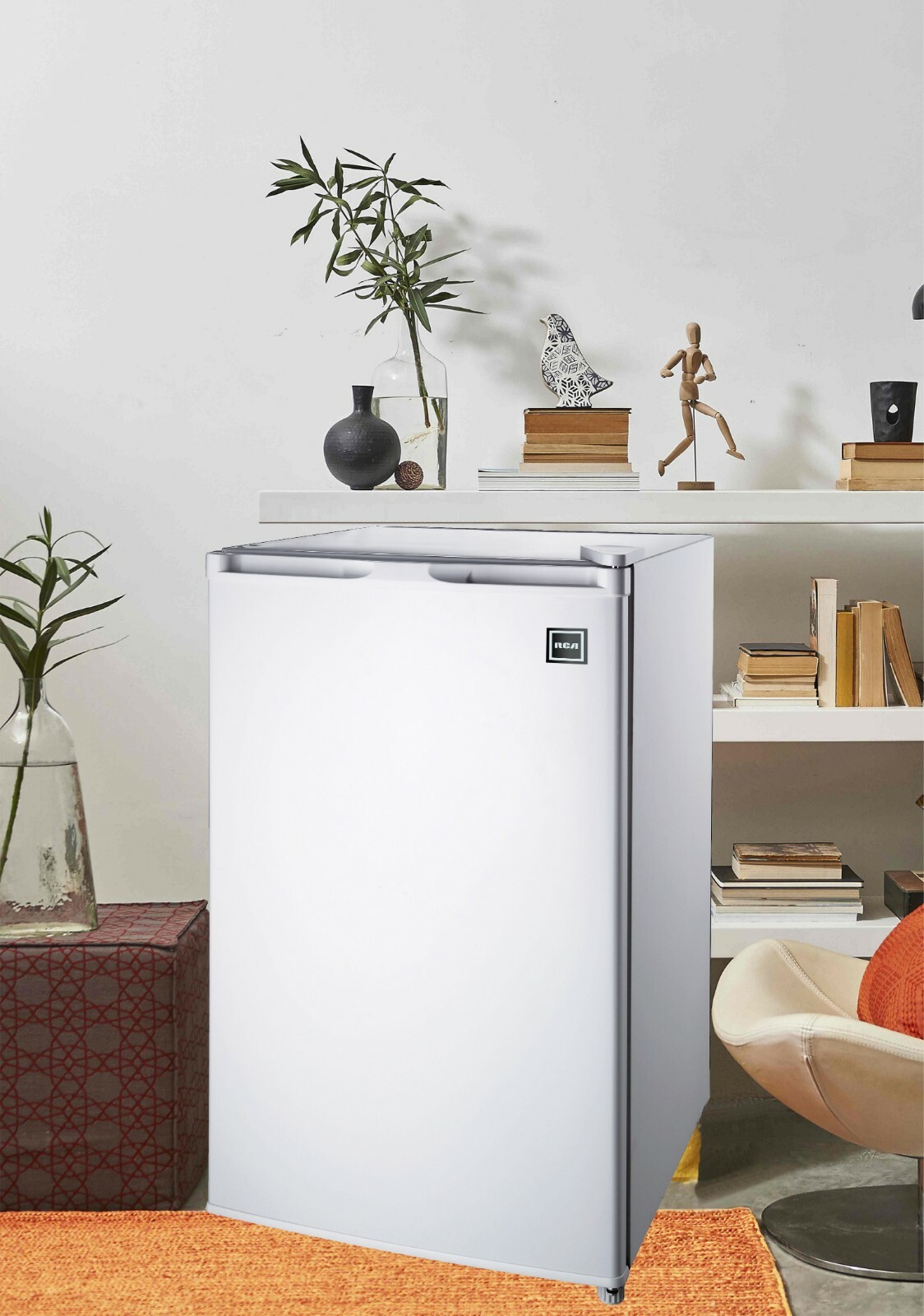 Compact Refrigerator 3.2 Cu Ft Mini Door Small Fridge, White