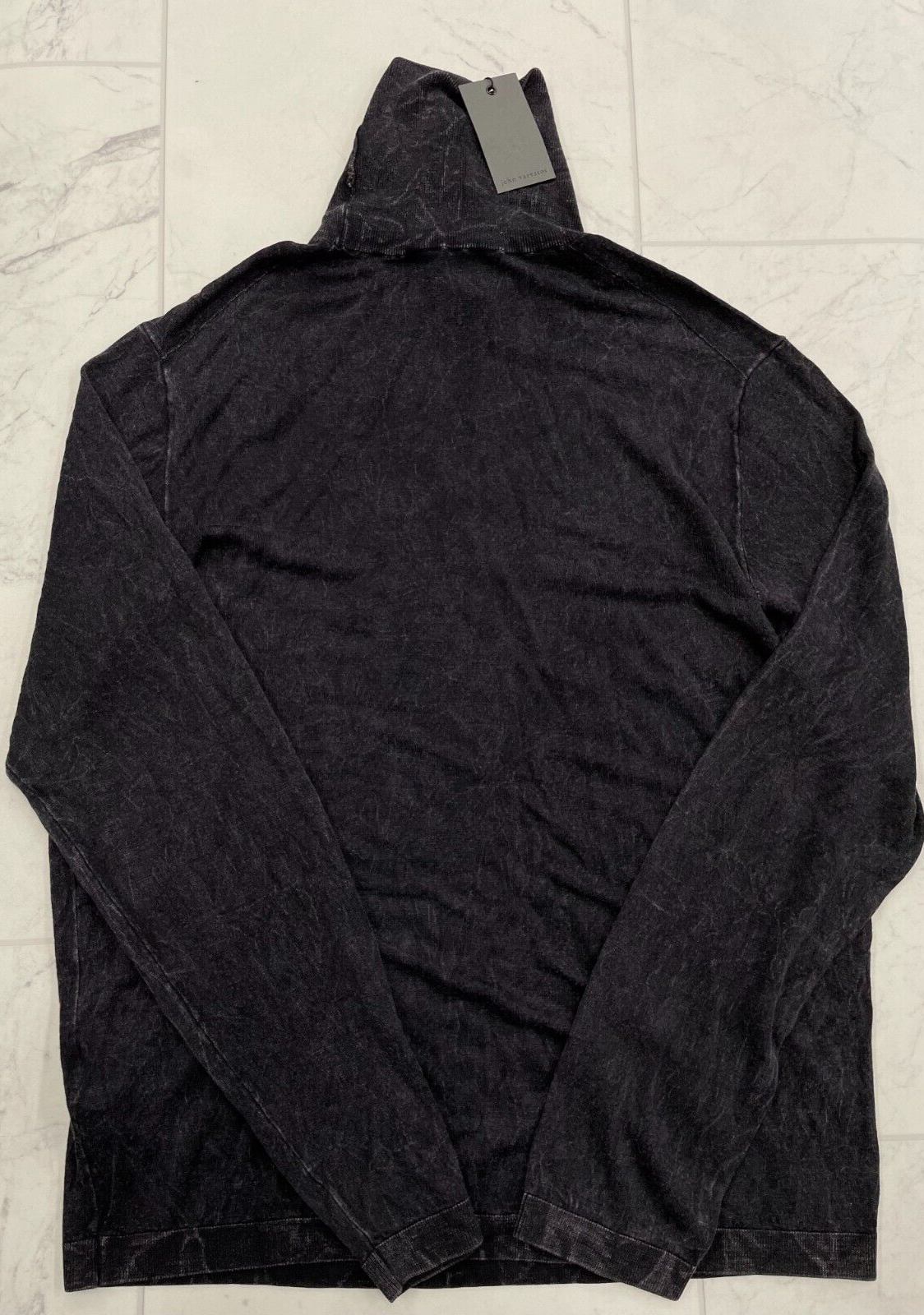 Pre-owned John Varvatos $298  Osborne Turtle Neck In Black Size: Medium