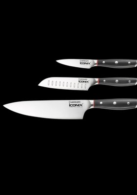 Cuisine Pro iconiX - Stainless Steel - 3 Piece Starter Knife Set - 1034453 - New