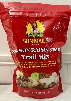 Sun-Maid Cinnamon Raisin Swirl Trail Mix Cashews Praline Pecans, 24 Ounce..