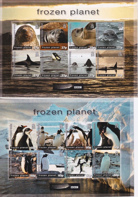 Britisch Antarktis Bat 2011 Mi. 545-560 ** Mnh Pinguine Wale Imperforated Proof