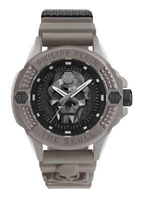 Pre-owned Philipp Plein Taupe Mens Analogue Watch The $kull Ecoceramic Pwuba0323