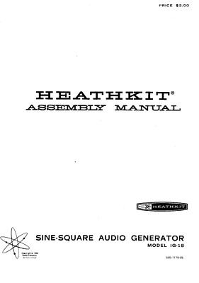 Assembly Manual Instructions for Heathkit IG-18