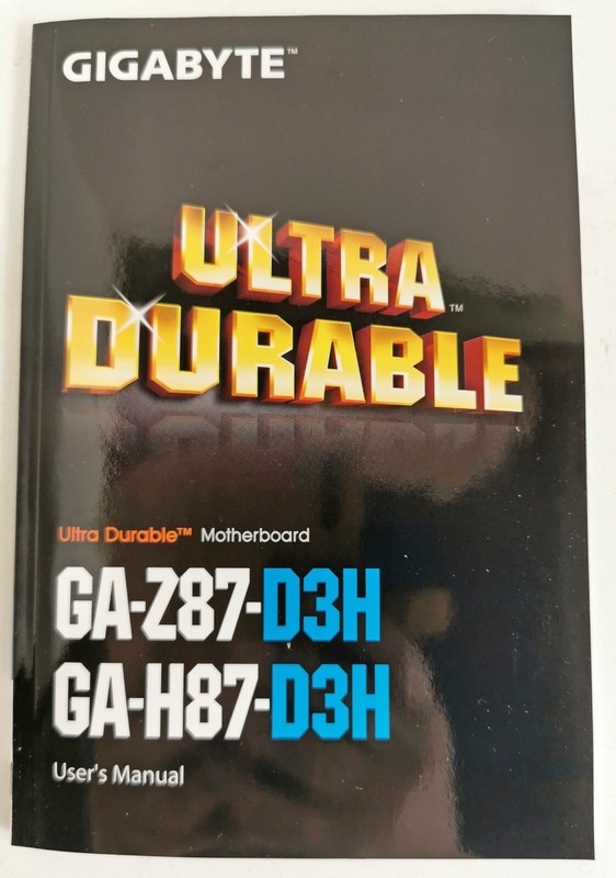 Gigabyte Ga-Z87-D3h, Ga-H87-D3h Motherboard User Manual & Disc Only (A534)