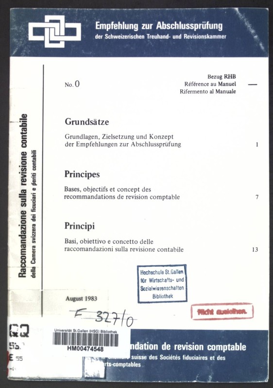 GrundsÃ¤Tze: Grundlagen, Zeilsetzung Und Konzept Der Empfehlungen Zur Abschlusspr
