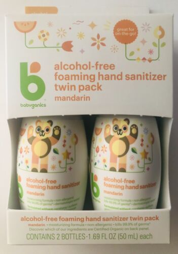 Babyganics 2 Pk Alcohol Free Foaming Hand Mandarin Great For