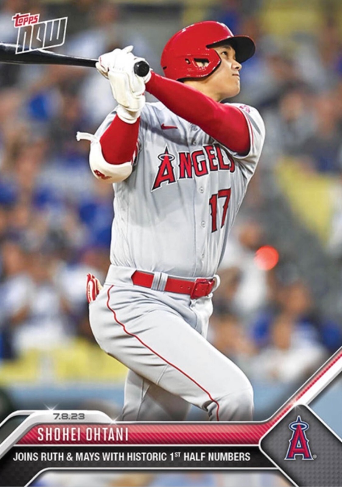 メジャーリーグカード　タイカップ 2023 TOPPS NOW MLB CARD ANGELS SHOHEI OHTANI #542 JOINS BABE