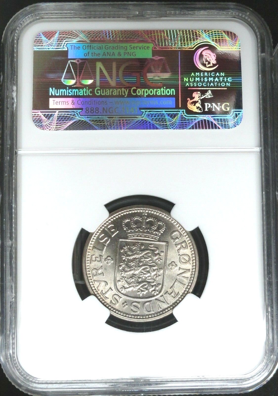 1926 HCN  GJ GREENLAND  25 ORE  NGC MS 66