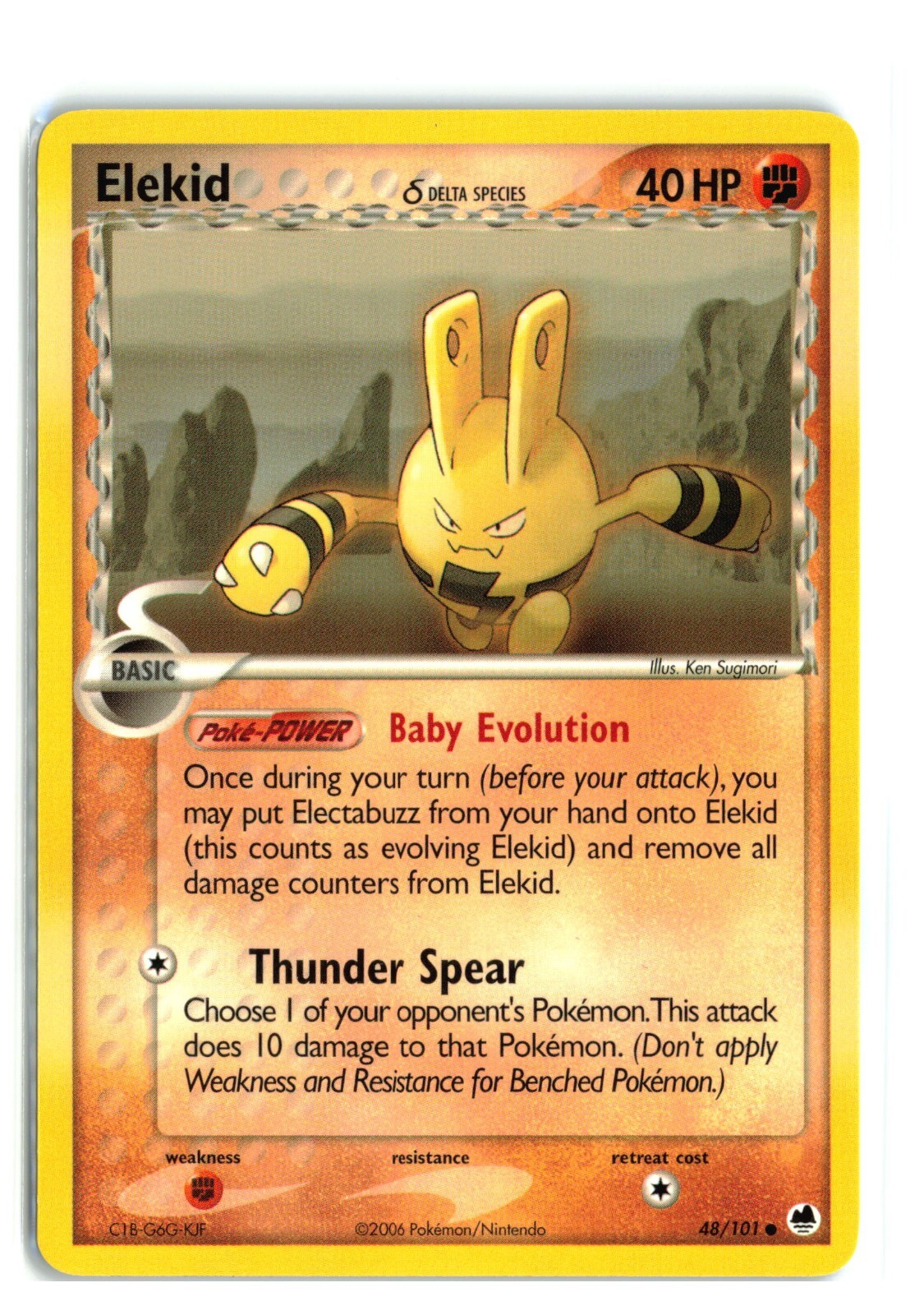 ELEKID - 48/101 - EX Dragon Frontiers - Common - Pokemon ELEKID - 48/101 - EX Dragon Frontiers - Common - Pokemon