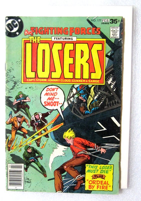 THE LOSERS #177 - 1978 DC BRONZE AGE COMIC JOE KUBERT COVER - BAGGED & BOARDED