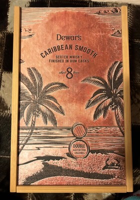 Dewar's Caribbean Smooth Aged 8:Original Press Kit Wood Box
