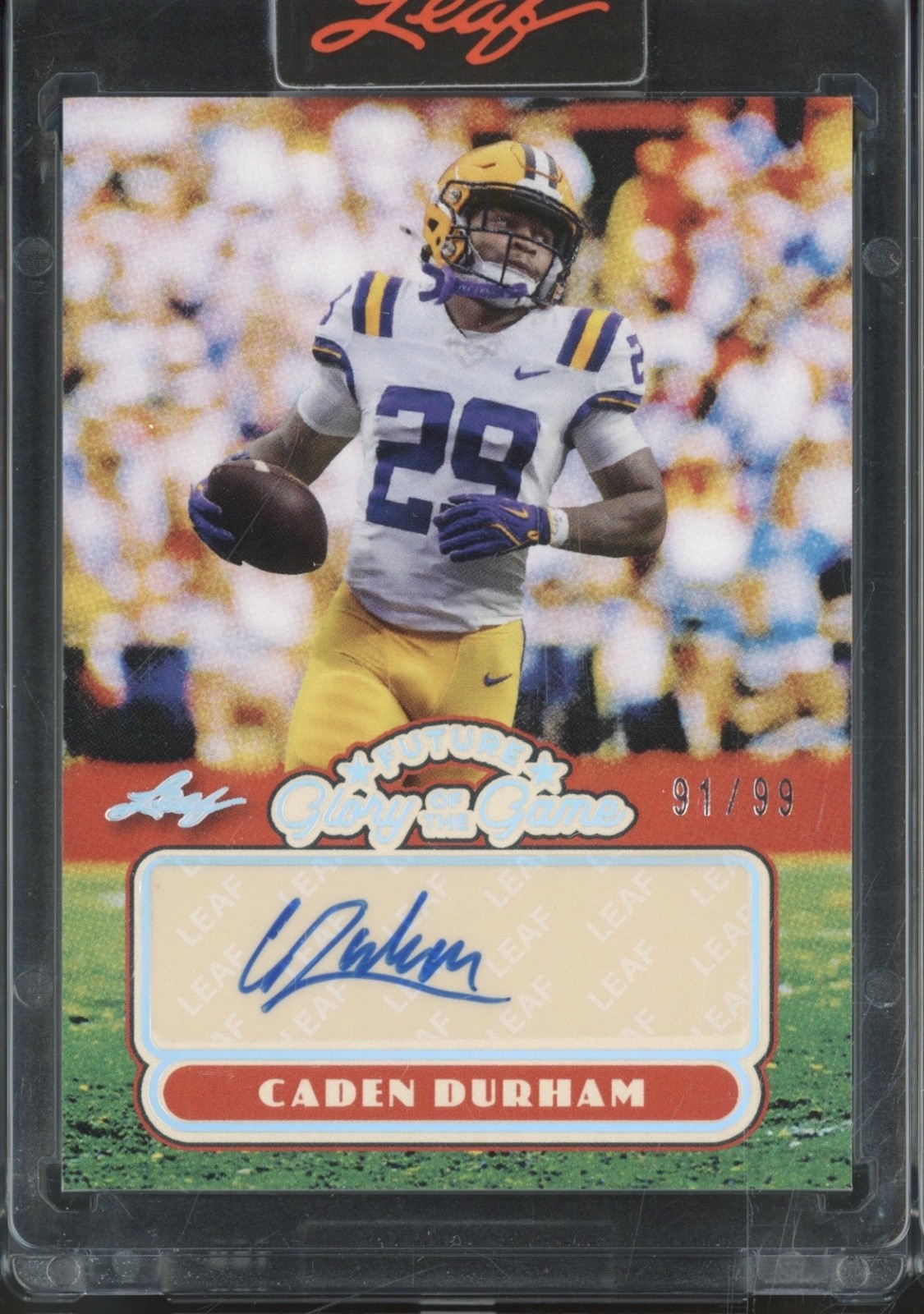 2025 Leaf Future Glory Of The Game Silver Caden Durham Auto RC Rookie 91/99