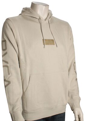 Пуловер с капюшоном RVCA Big Label - Серебристый отбеливатель - Новинка