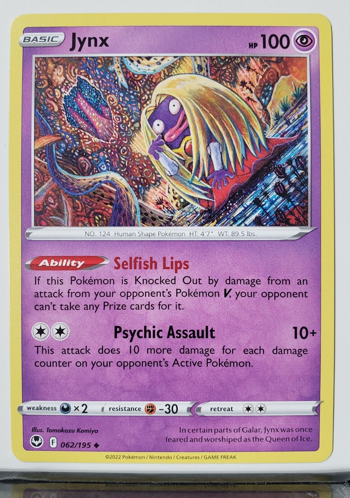 Jynx 062/195 - NM / M - Silver Tempest Pokemon Card Jynx 062/195 - NM / M - Silver Tempest Pokemon Card