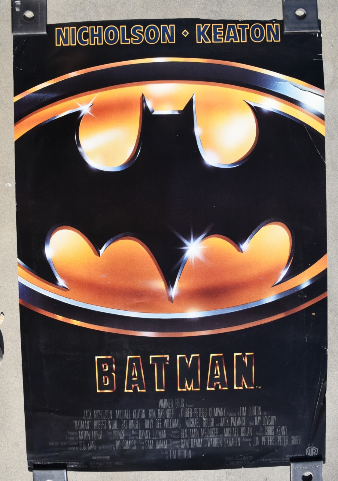 Original Batman Movie Poster 1989 Michael Keaton Jack