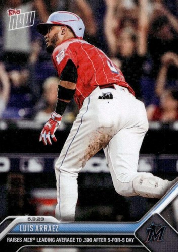 25枚限定 Topps now luis arraez マーリンズ初サイクル安打 25枚限定 Topps now luis arraez マーリンズ初サイクル安打