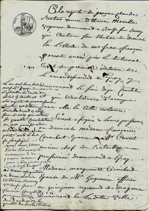 1809 HéRitage Merelle Rantier Cornibert Carret NarÇOn Beurey Bournot Champereux
