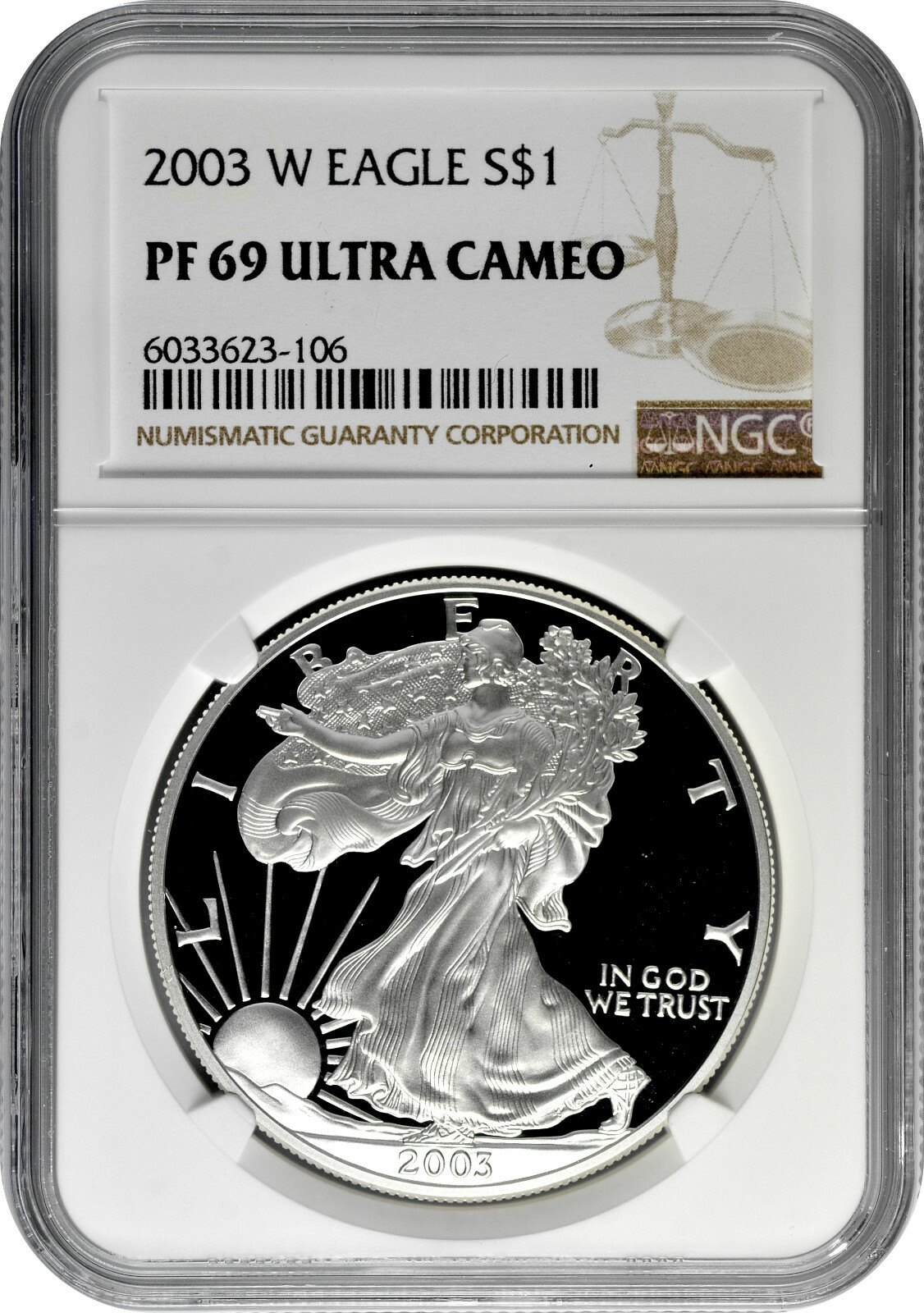 サロン専売】 ☆NGC☆2003w PF69 DCAM アメリカ イーグル 銀貨 1ドルE