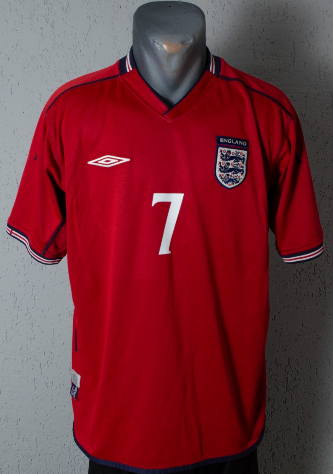 2002 UMBRO ENGLAND代表 BECKHAM  ユニフォーム England Beckham Jersey World Cup 2002 Football Mens Retro