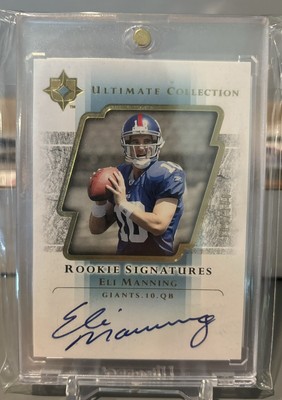 2004 Ultimate Collection #130 Eli Manning On Card Auto Rookie /150 NY Giants RC