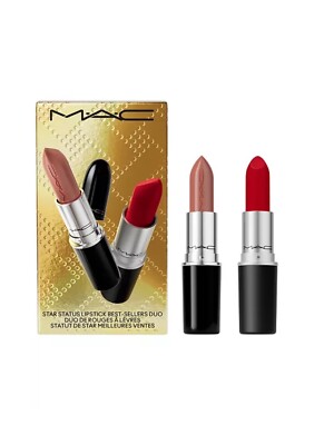 MAC2-Pc. Full Size Star Status Lustreglass + Retro Matte Lipstick Holiday Set  