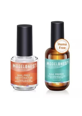 Modelones 15 Ml Nail Dehydrator and Primer, Acid Free Natural Nail Prep Dehydrat