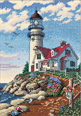 Lighthouse Beacon Point Gold Collection Petites Dimensions Cross Stitch Kit NEW