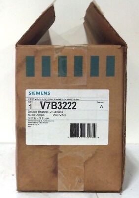 Siemens V7B3222 60 A 240 V AC 3 P Vacu-Break Twin Panelboard Switch
