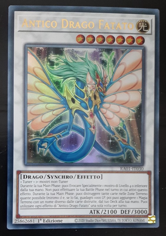 Antico Drago Fatato Ultra Rara In Italiano Ra01-It030 Yugioh