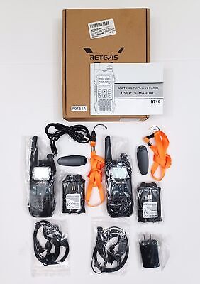 Retevis RT16 2 Pk Long Range Walkie-Talkies Two Way FM, Earp