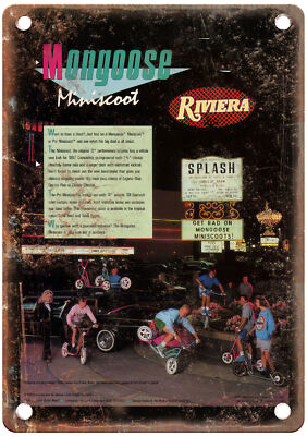 Old School BMX 1987 MONGOOSE Vintage Magazine Ad Reproduction Metal Sign B1217
