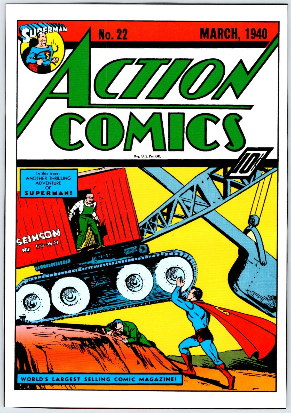 SUPERMAN Action Comics #22 Cover 6.75