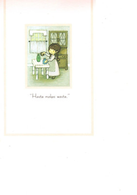 Haste Makes Waste, Poem Reprod. Postcard