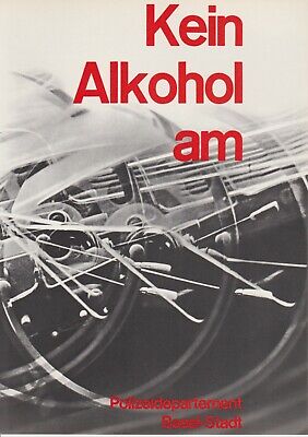 Original vintage poster print SWISS DRIVING SAVETY NO ALCOHOL 1964